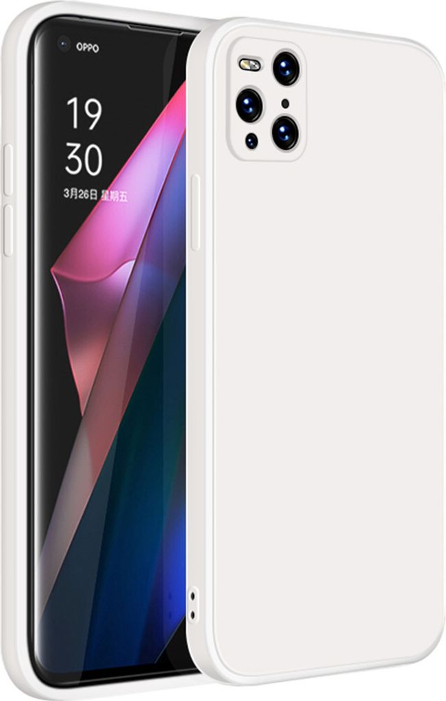 OPPO Find X3 Pro Hülle, LaimTop Slim Liquid Silikon Gel Gummi Schutzhülle für OPPO Find X3 / X3 Pro Weiß
