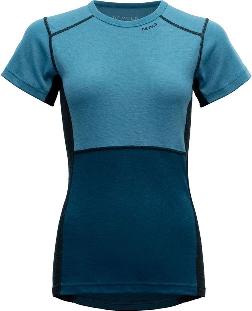 Devold Of Norway Lauparen Merino 190 Kurzarm-t-shirt Blau S Frau Blau S