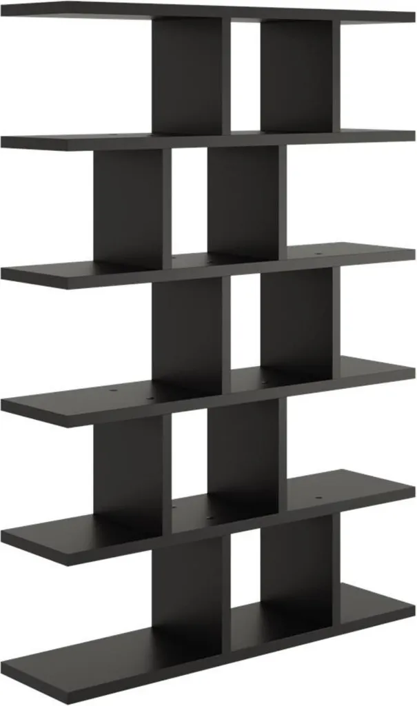 Étagère murale suspendue noire 100 cm - Bibliothèque design scandinave - 2