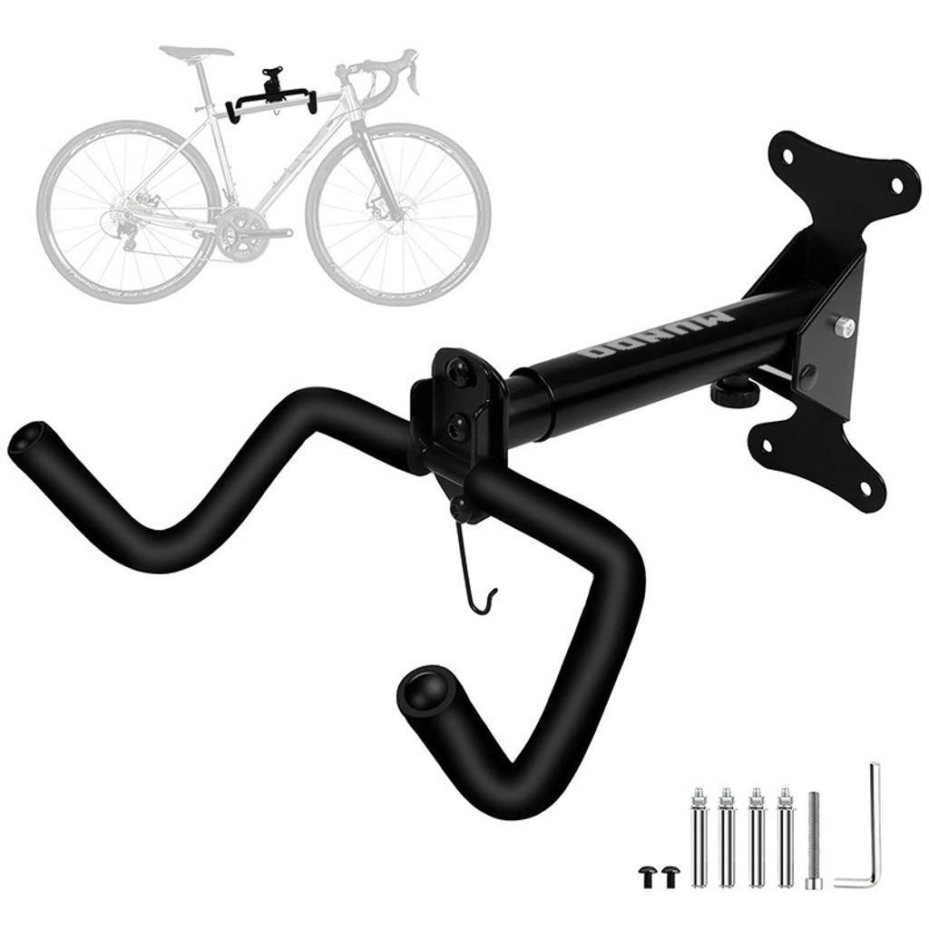 MUNDO Fahrrad Wandhalterung verstellbar bis 25 kg – Stahl klappbar platzsparend für MTB, E-Bike Trekkingrad