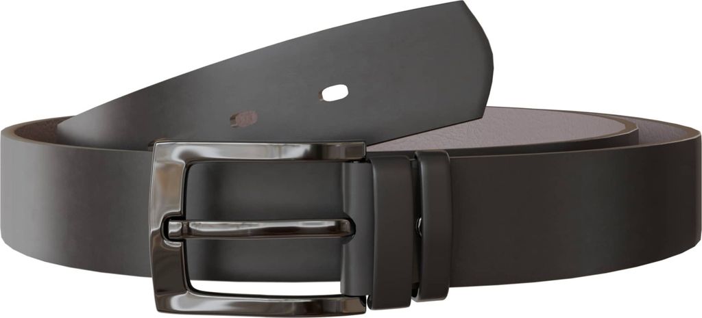 Herren Echt Leder Gürtel Ledergürtel Elegant Robust EU 30632 Schwarz 135 cm