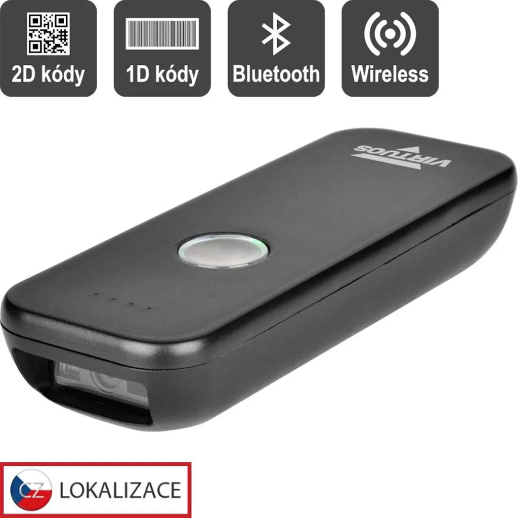 Scanner QR Code compact Bluetooth Virtuos HW-856A pour tablette et PC