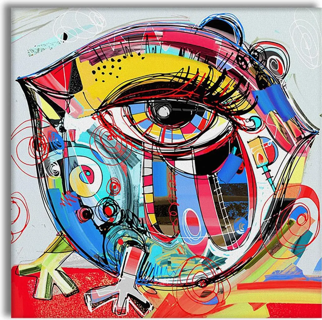 Tableau contemporain anti-reflet 100x100 cm pour habiller un mur