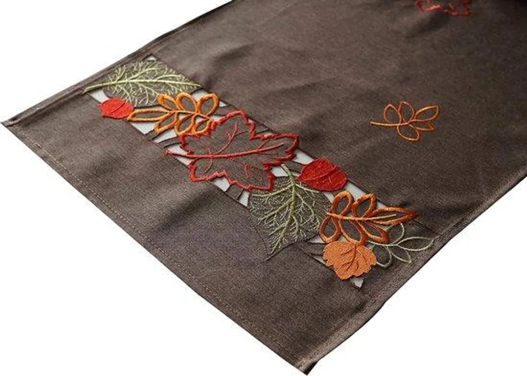 Panneau décoratif mural automne en bois naturel marron 40x140 cm