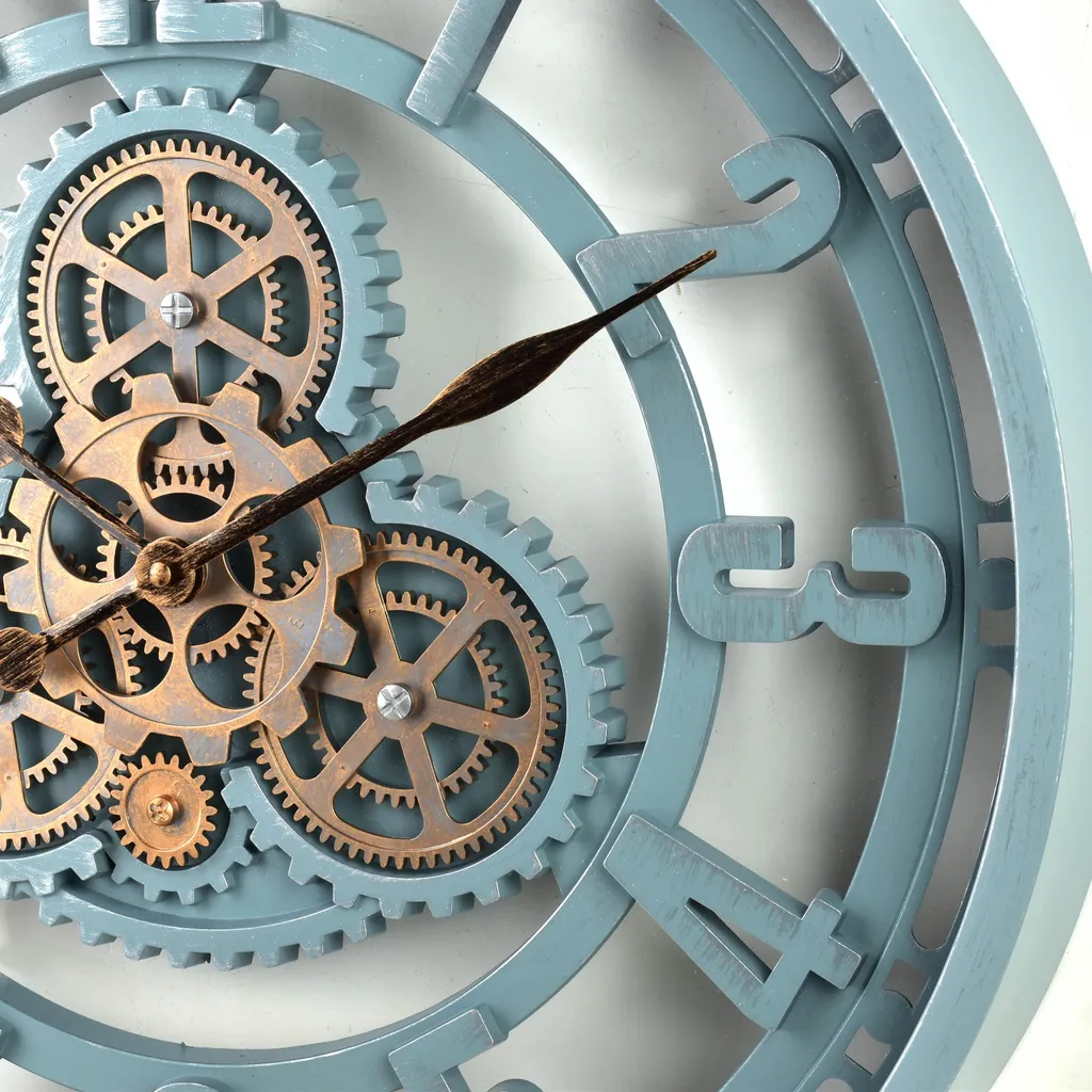 Horloge Ramsey en métal multicolore 50 cm, design géométrique moderne - 5
