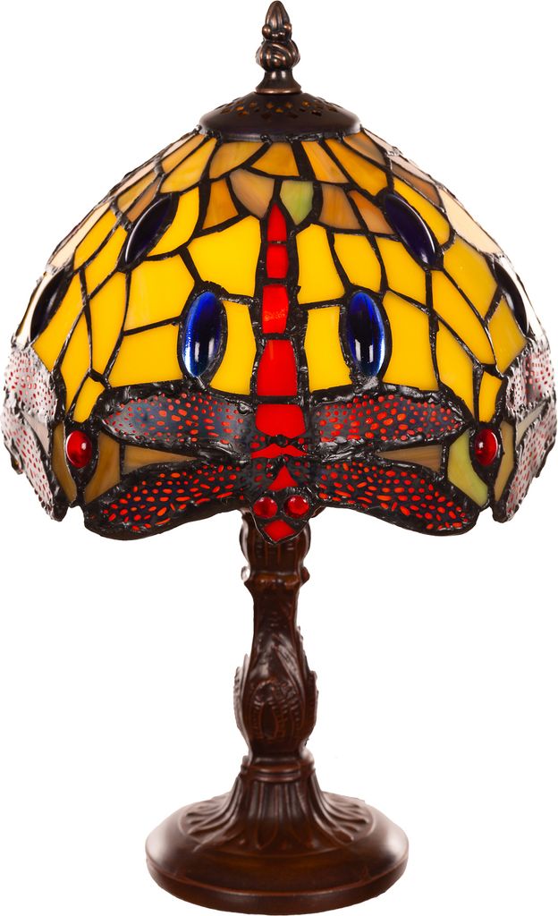 Tischlampe Tiffany Libelle bunt Tiff150 Motiv Lampe Dekorationslampe