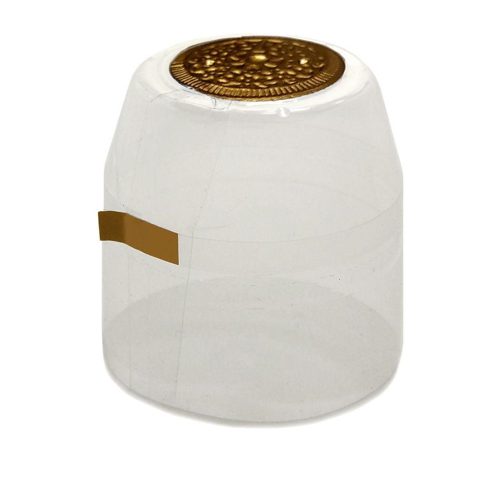 10x Schrumpfkapsel für Apothekerflasche Verschluss Kapsel Siegel gold Universalgröße