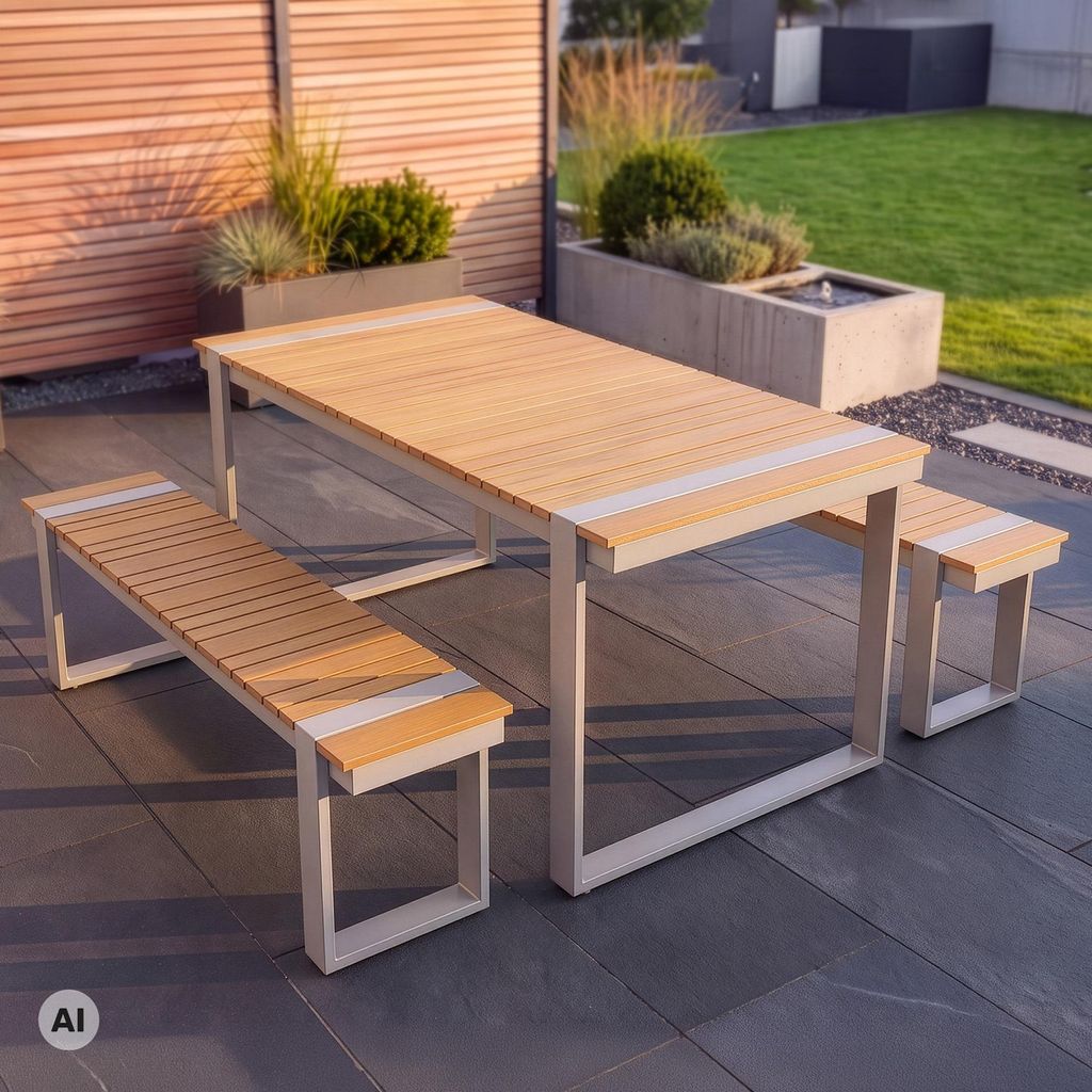 riess-ambiente Gartentisch TAMPA LOUNGE 125cm natur greige Produktbild 