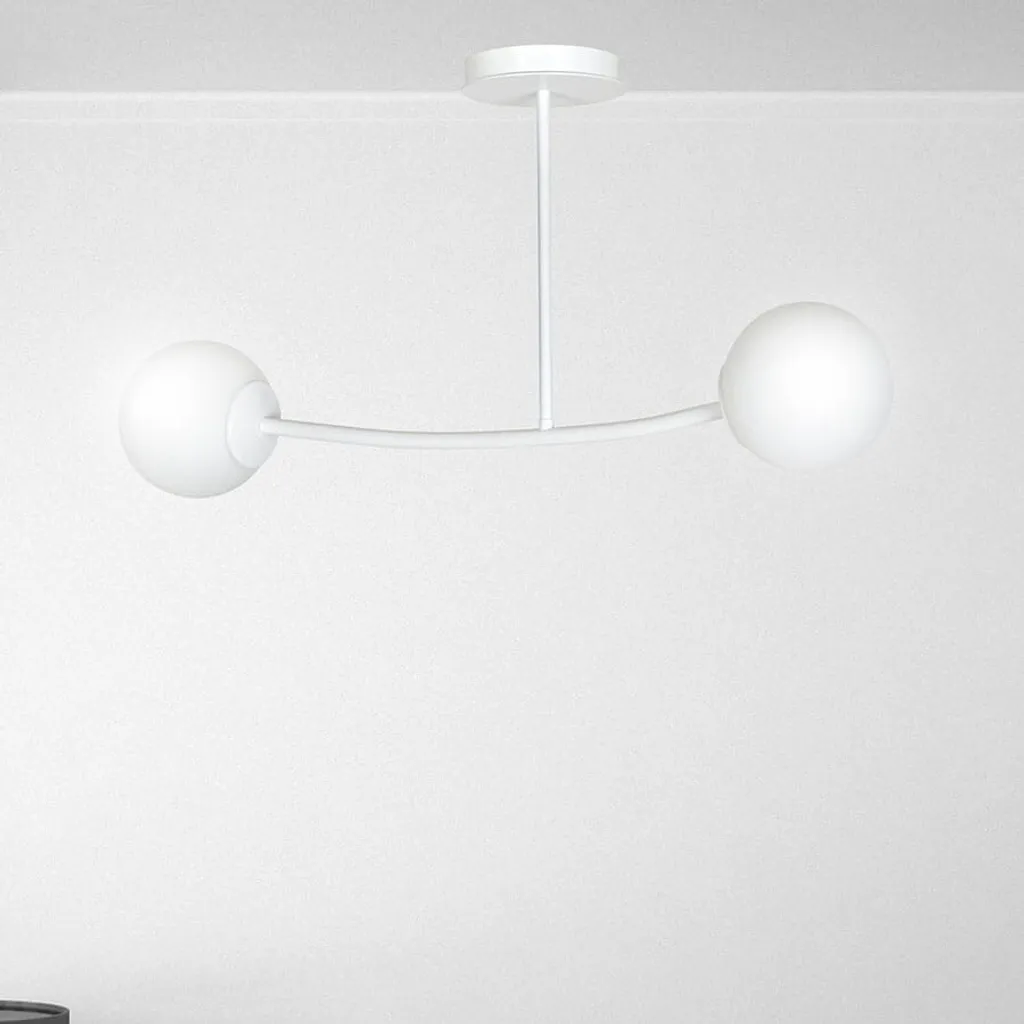Plafonnier Blanc pour Plafond Bas E14 HALLDOR 2 Emibig 1025/2 Compact - 4