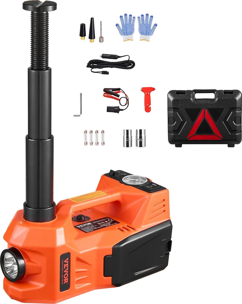 VEVOR Cric Elettrico 5T per Auto e SUV - Kit Sollevamento 12V Professionale