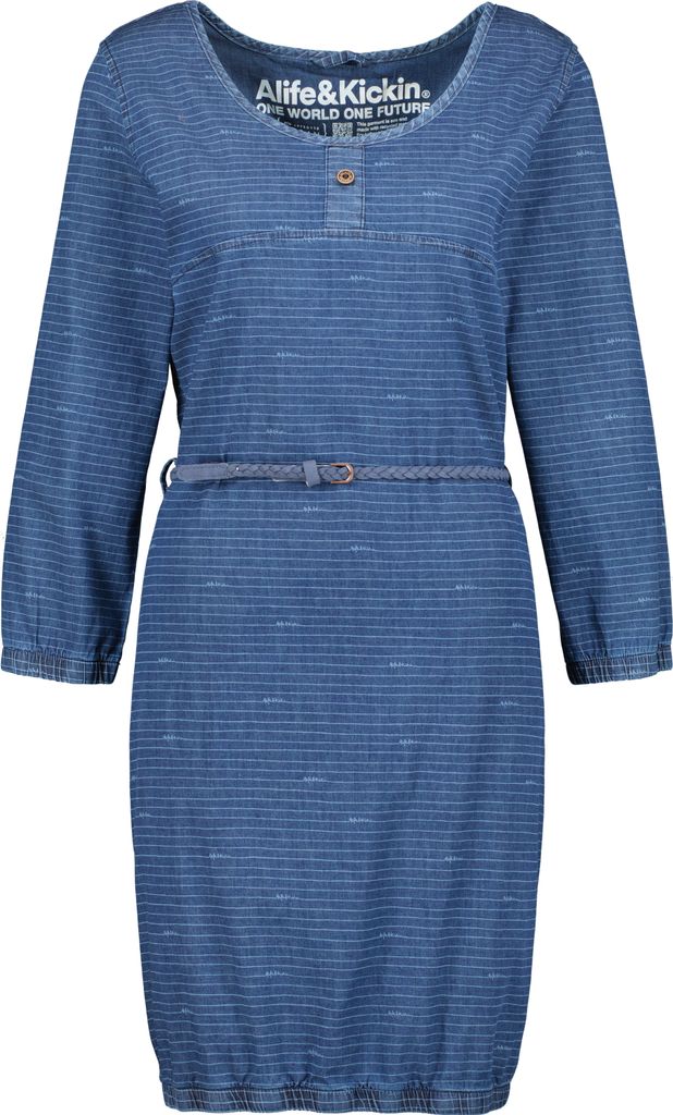 alife and kickin DoroAK DNM B Longsleeve Dress Damen Sommerkleid, Kleid