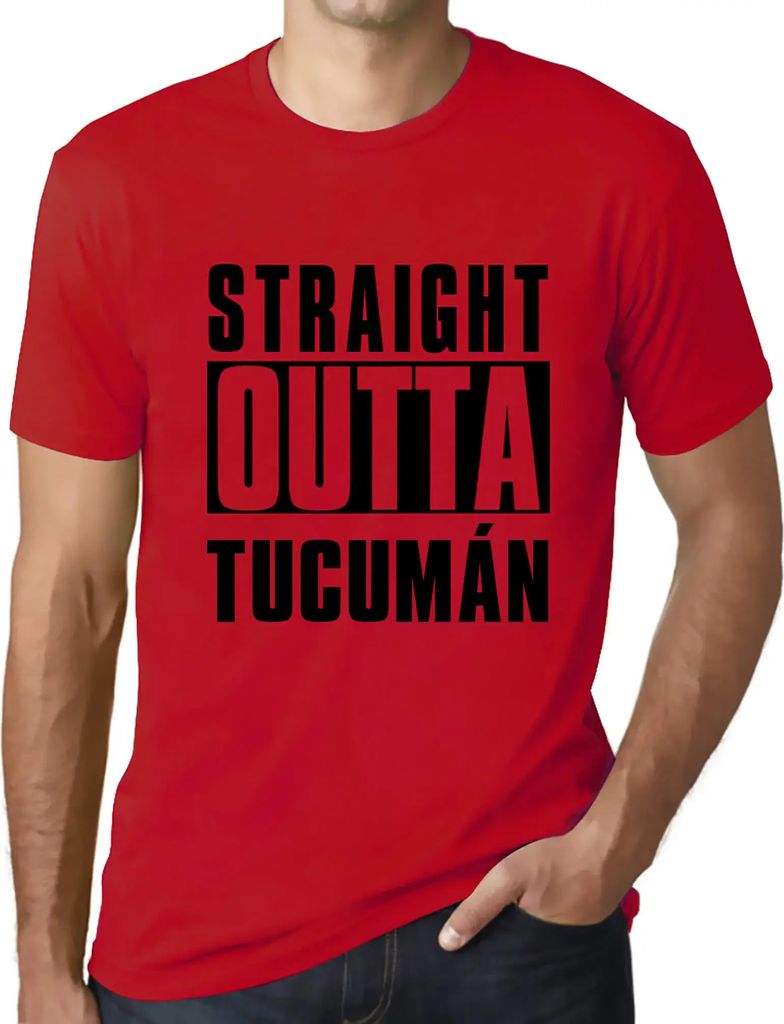 Herren Grafik T-Shirt Straight Outta Tucumán Öko-Verantwortlich Vintage Jahrgang Kurzarm Lustige Druck Geburtstag Geschenk Mann
