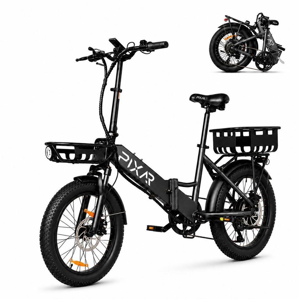 PIXAR WIND1 Faltbares City E-Bike 20 Zoll Fat Tire, 250W, Produktbild 