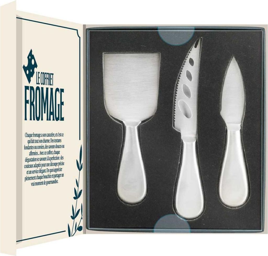 HowHomely | Käsemesser 3er Set - in Geschenkbox - Käsebesteck - aus Edelstahl - Geschenkidee