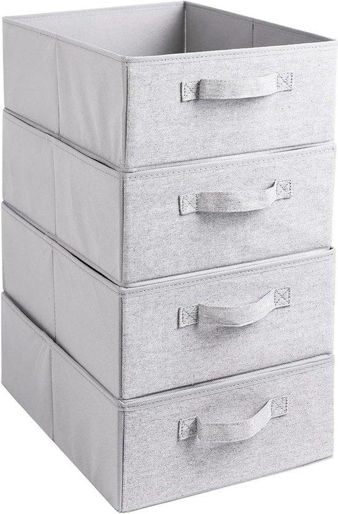 Klappbare Organizerboxen mit Griff, für Schlafzimmer, Bettwäsche, Kleidung