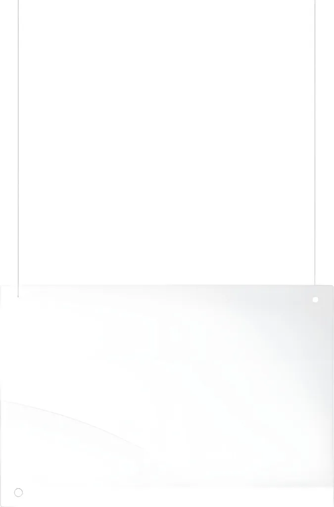 Paroi de séparation suspendue en plexiglas 100x65 cm pour comptoir