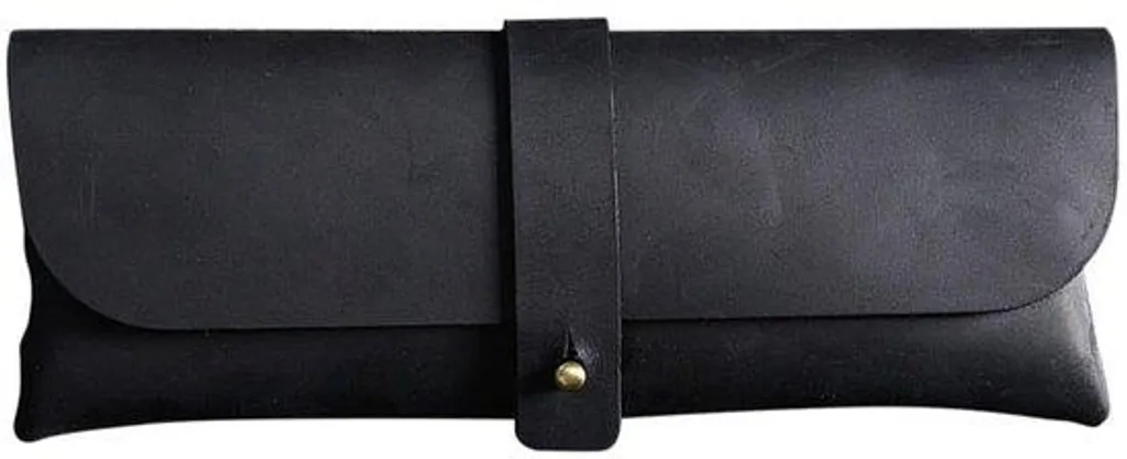 Étui à stylos vintage en cuir véritable - Plumier rétro pour 20 pièces