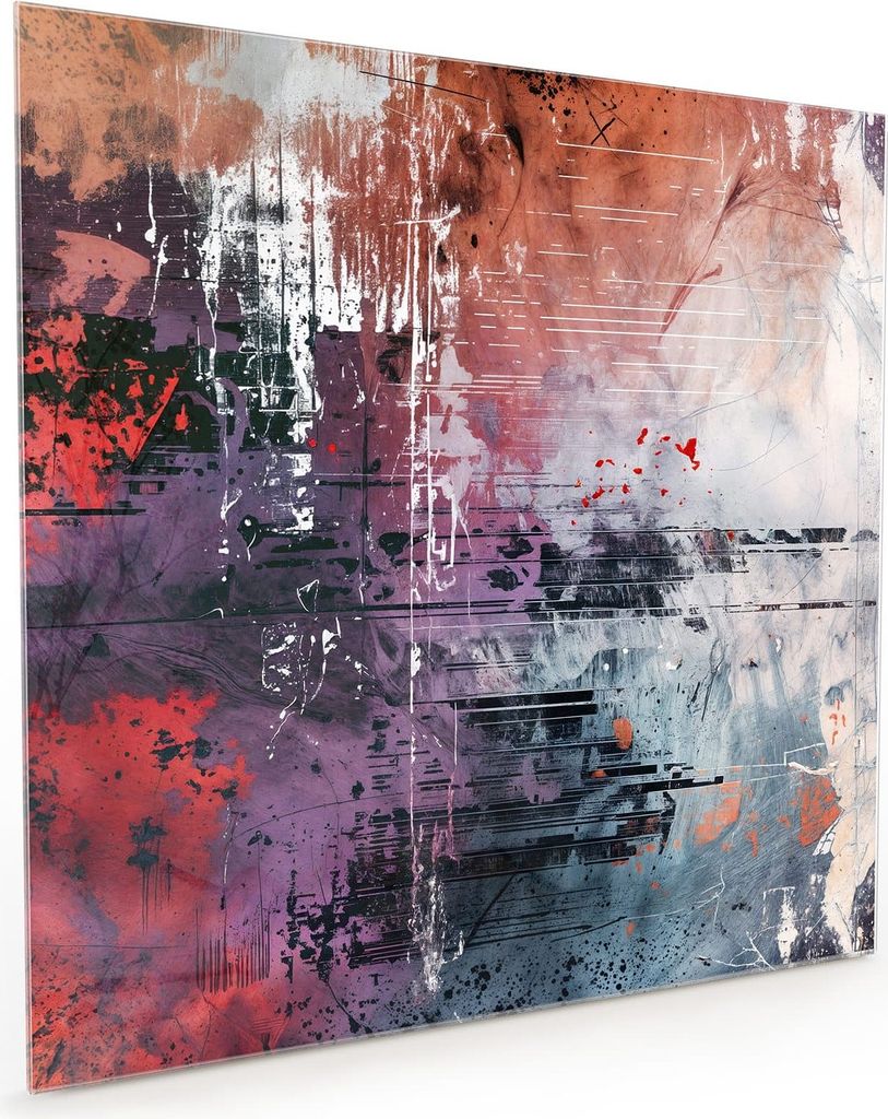 Küchenrückwand Spritzschutz Glas mit Motiv Abstrakte Kunst 40 x 40 cm