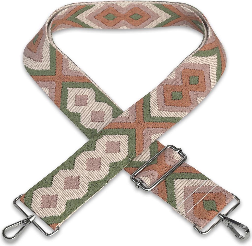 ARTVALL - Taschenband, Umhängeband für Tasche, Schultergurt verstellbar, 85 - 155 cm, Handtaschenband mit Karabiner DIY in Grün