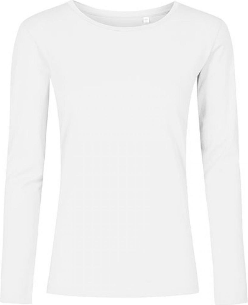 X.O Rundhals Langarmshirt Damen, Weiß, XS