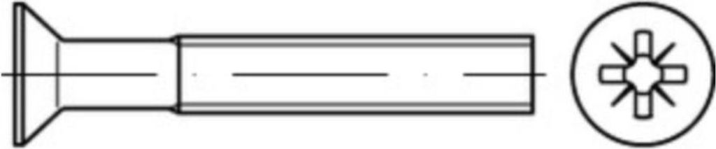 Reyher Senkschrauben DIN 965 A 2 M 5 x 90 -Z A 2 (200 Stück)
