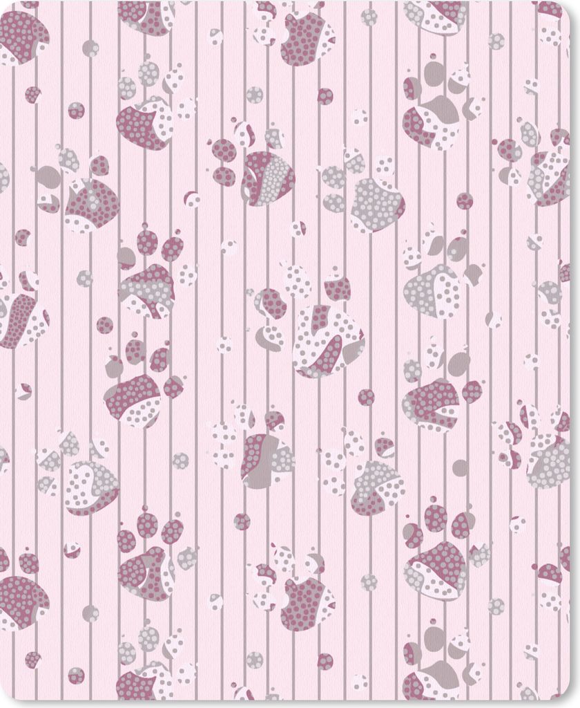 MuchoWow Mauspad Mousepad Hund - Rosa - Muster - Lila - Mädchen - Kinder - Kinder 19x23 cm - Mousepads - Maus Mat - Pad - Mausunterlage - Mauspa...