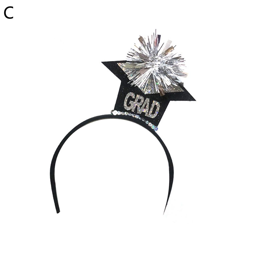 Kopfkleidung einfach zu verwendende Anwendungen Kunststoff Mini Bachelor Hat Form Hair Band Party Accessoires-C