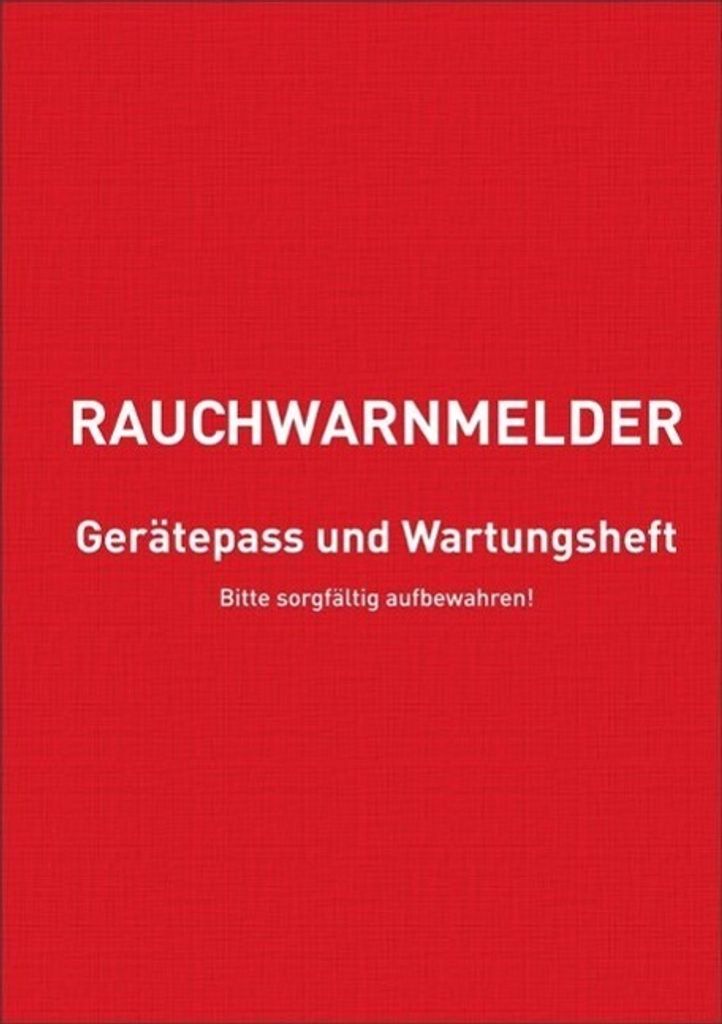 Rauchwarnmelder Gerätepass und Wartungsheft