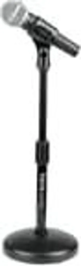 Support de microphone de table compact avec socle circulaire stable