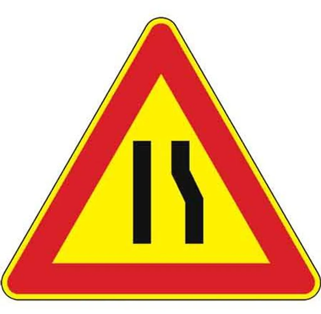 Panneau de chantier 90 cm pour signalisation rétrécissement à droite