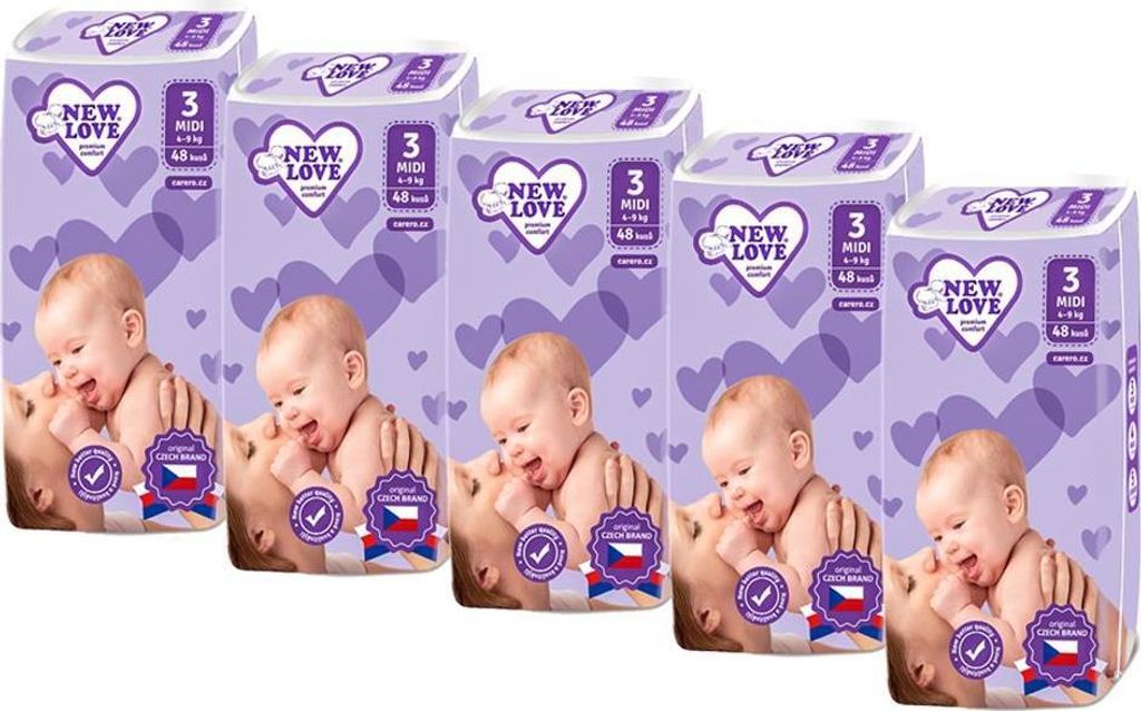 MEGAPACK Dětské jednorázové pleny New Love Premium comfort Obrázek produktu 