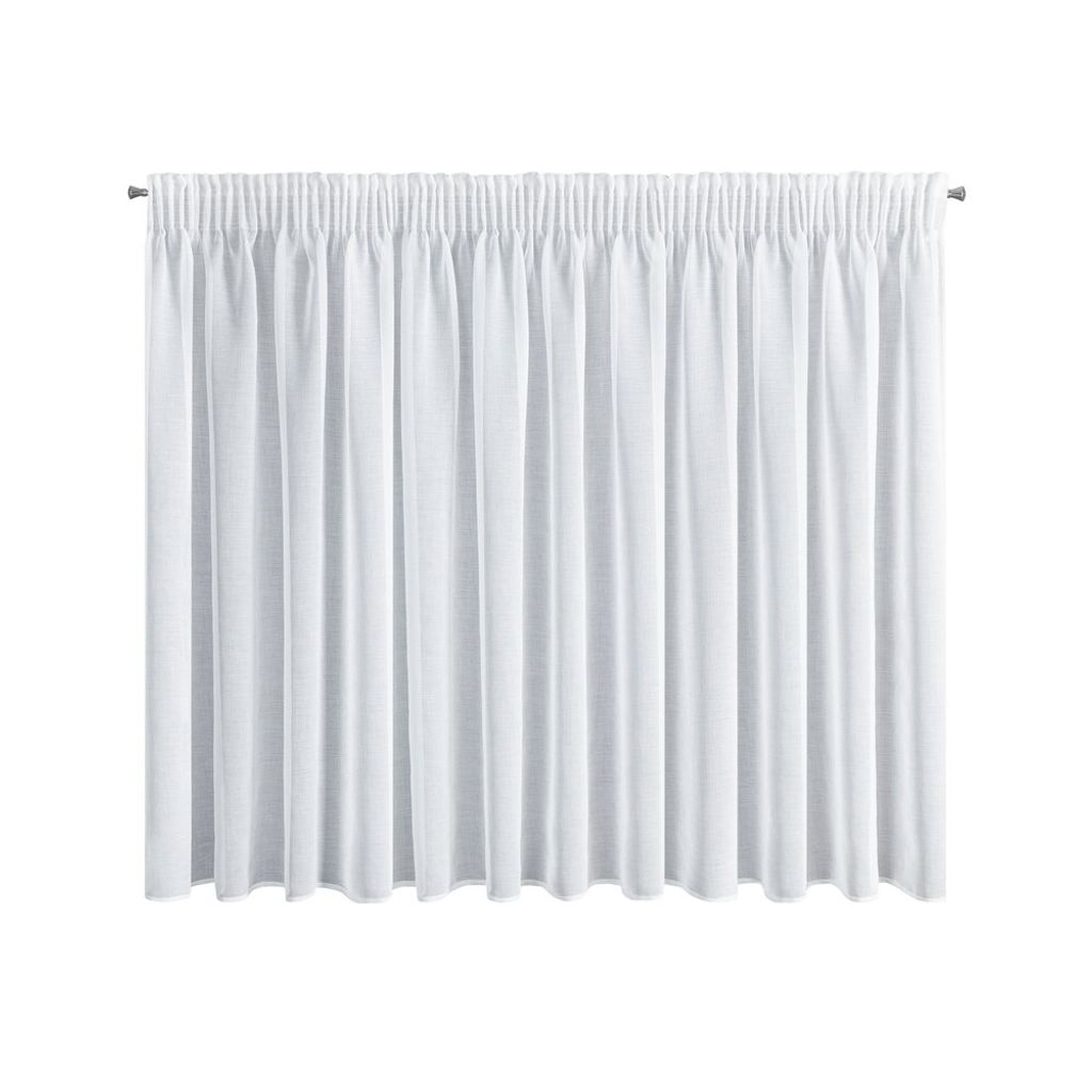 Gardine LANA weiß 350x150 cm Kräuselband Tunnelzug Tunneldurchzug