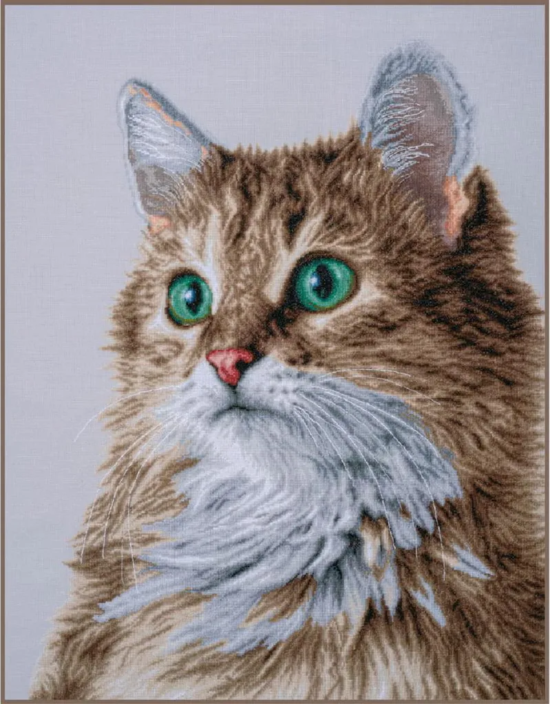 Grand Kit Broderie Point de Croix Compté Animaux pour Tableau Déco DIY