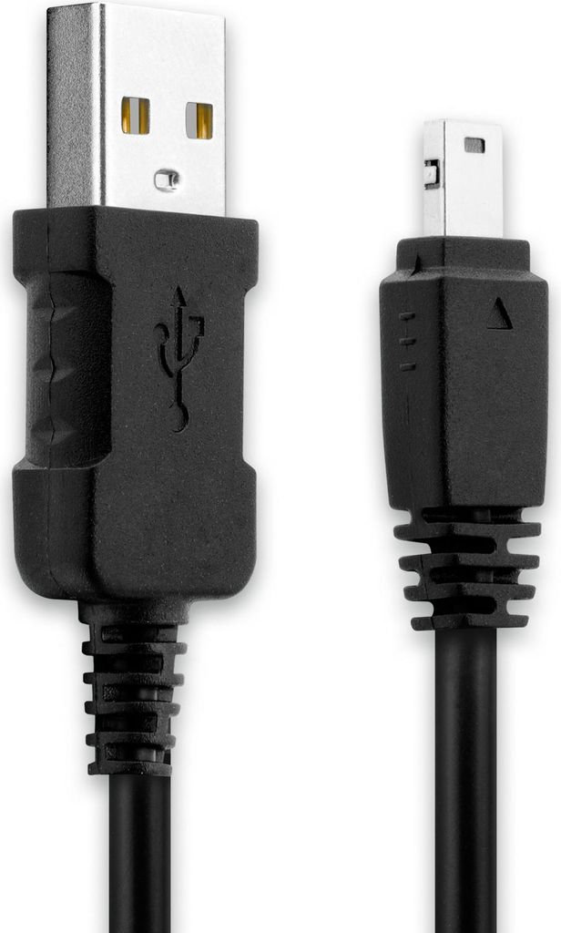subtel EMC-6 USB Kabel kompatibel mit Casio Exilim EX-FC100, EX-Z2, EX-Z550, EX-Z1050, -Z100, EX-Z75 Kamera Ladekabel EMC-6 12 Pin auf USB A 2.0 Da...