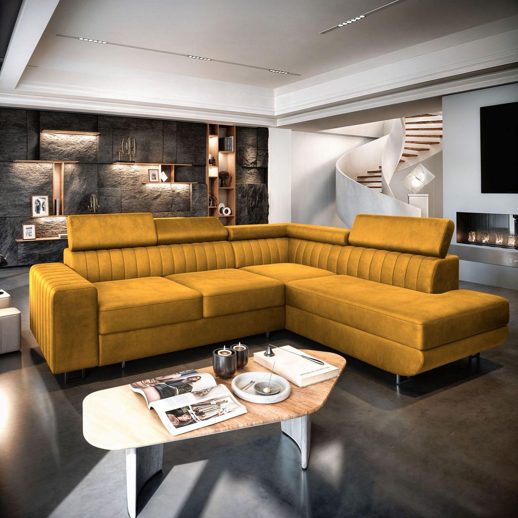 Masseno Ecksofa NOLA R-S mit Schlaffunktion L-Form, Sofa Produktbild 