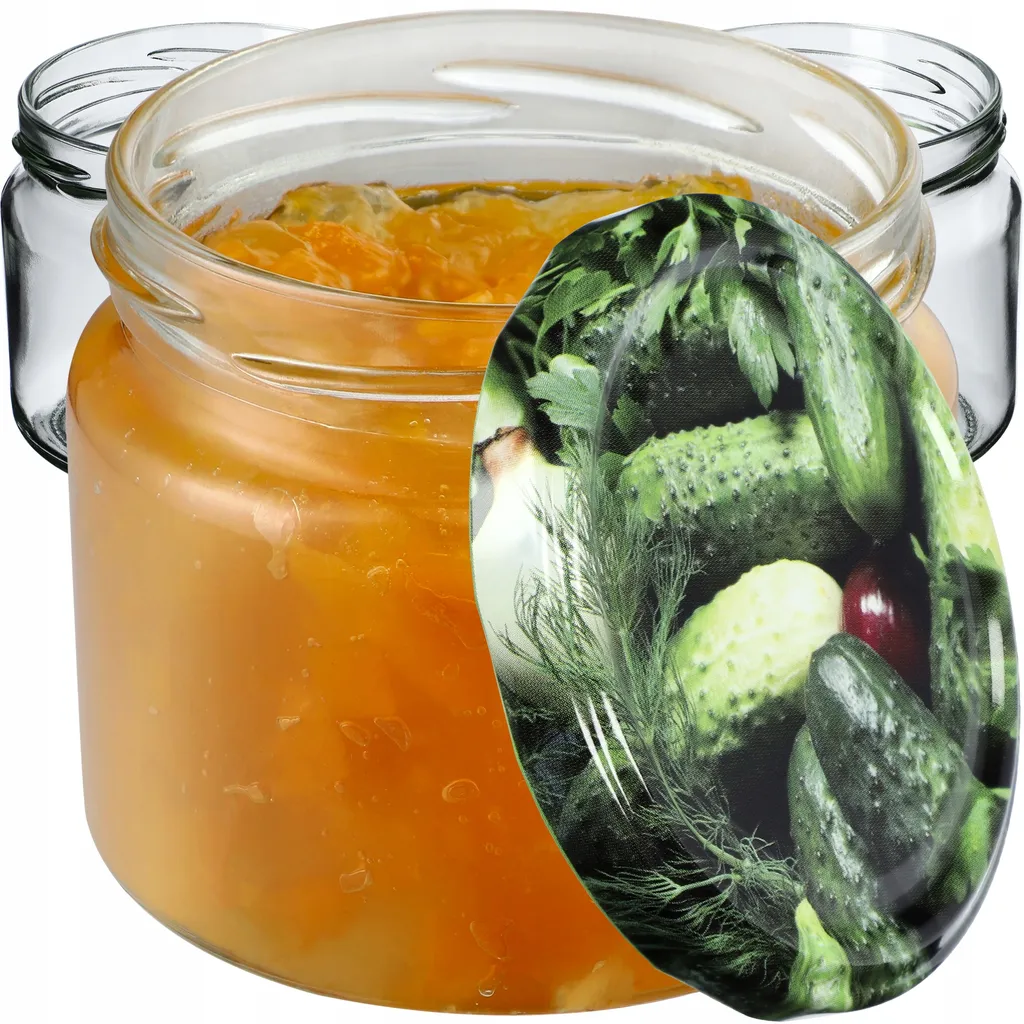 KADAX Barattoli Conserve 330ml Sonka 50 pz con Coperchio Fantasia