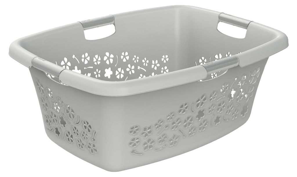 Rotho Wäschekorb 50 L Flowers - Wäschesammler groß - Wäsche Produktbild 