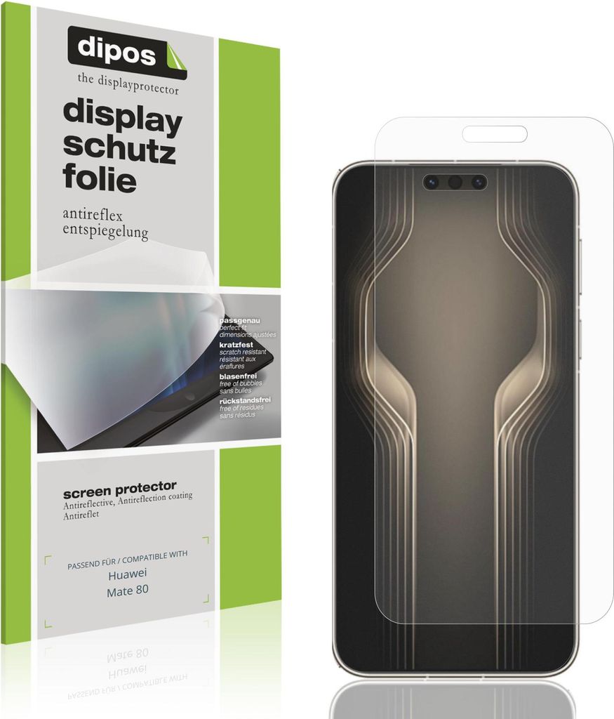 4x Schutzfolie für Huawei Mate 80 matt Displayschutzfolie Folie Display Schutz dipos