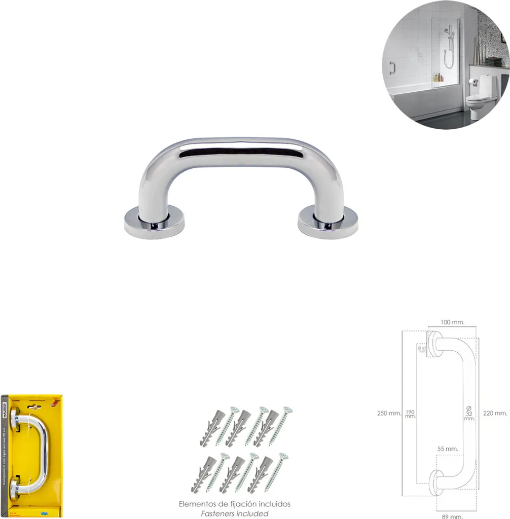 Analisi Maniglione Maurer Doccia 22 cm - Carico e Materiali Ø 32
