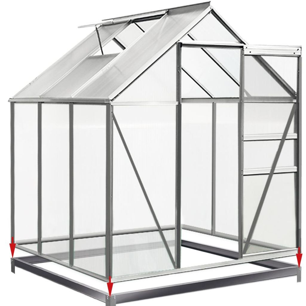 DEUBA® Foundation pozinkovaný ocelový rám skleníku 190x190 Obrázek produktu 