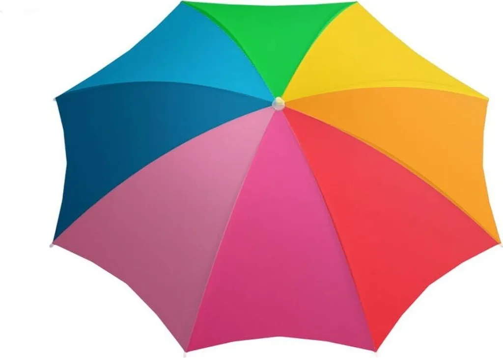 Atosa 220 Cm Orientabile Metallo Nylon Upf 22/25 Mm Ombrellone Multicolore Multicolore Taglia Unica