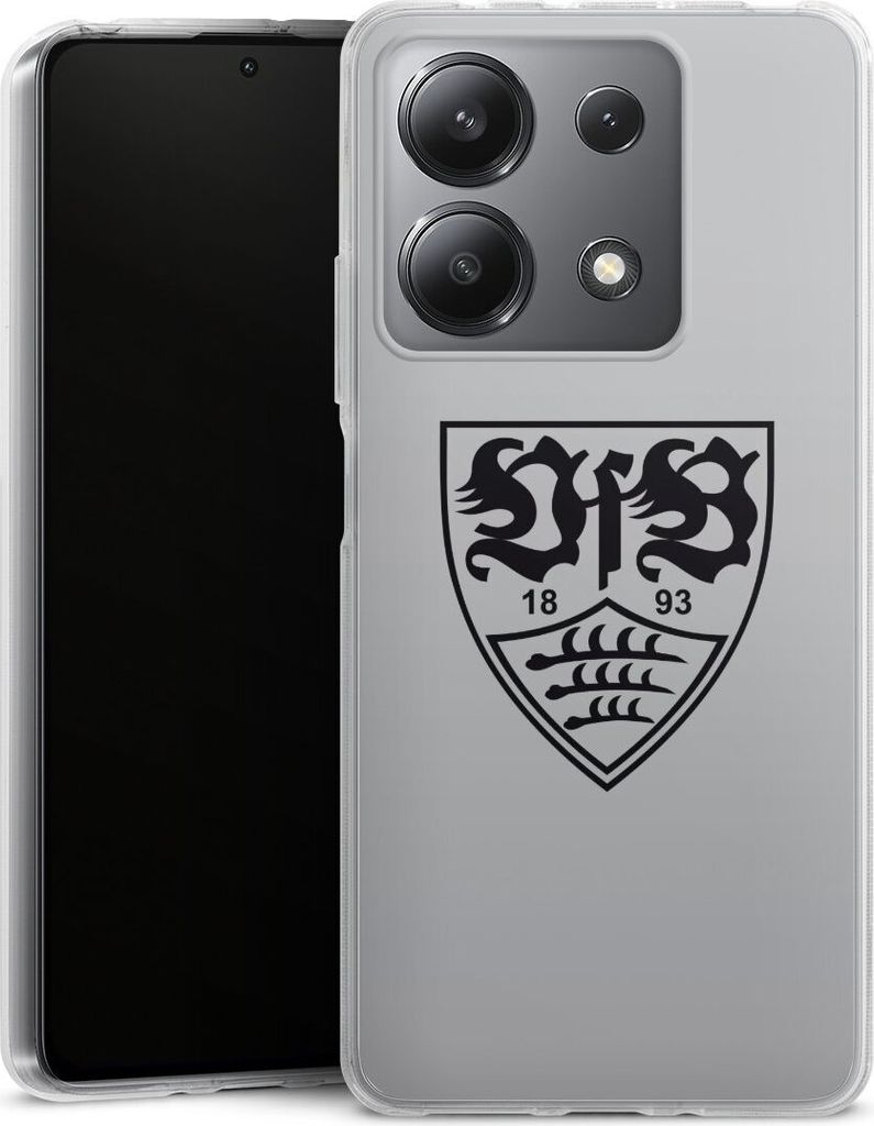 DeinDesign Handyhülle für Xiaomi Redmi Note 13 5G Silikon Hülle Case Smartphone Schutzhülle Logo Offizielles Lizenzprodukt VfB Stuttgart