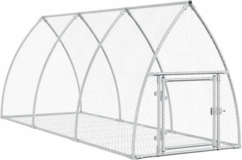 vidaXL Conigliera Silver 300x105x120 cm - Recinto Robusto Acciaio Zincato - 1
