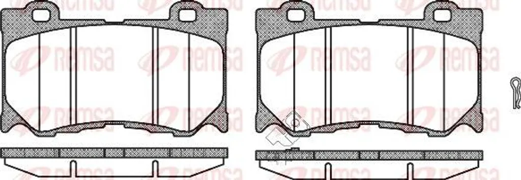 Jeu de plaquettes de frein REMSA 1372.01 pour Nissan 370 Z et GT-R