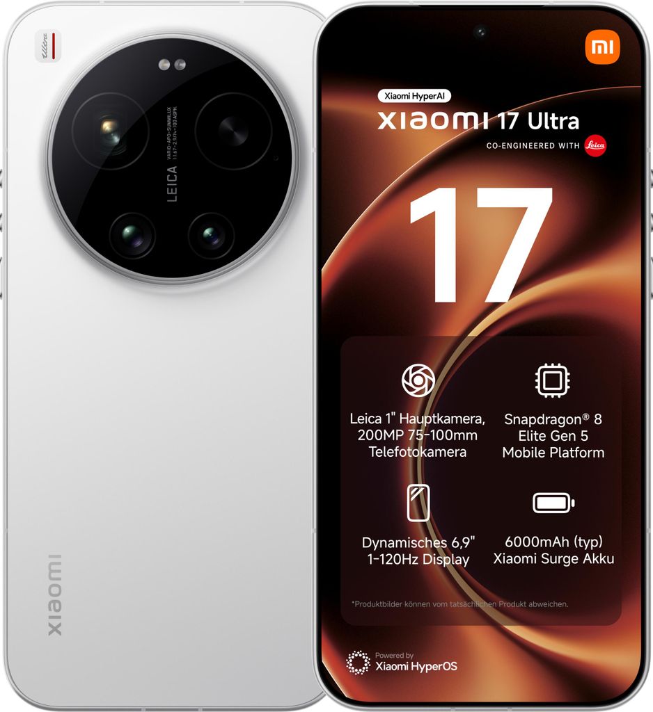 Xiaomi 17 Ultra Weiß 16 Gigabyte 512 Gigabyte Produktbild 