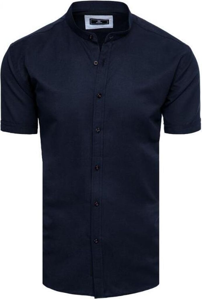 Dstreet Kurzarmhemd für Männer Brello dunkelblau M