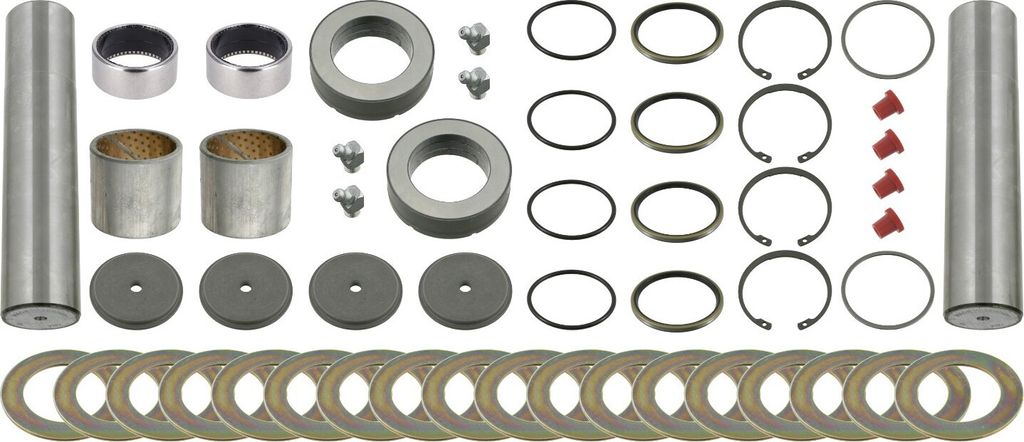 FEBI BILSTEIN Reparatursatz Achsschenkelbolzen 24666 Vorne für MAN EL 3mm 223mm 50mm Stahl 52mm 50mm 10,290kg