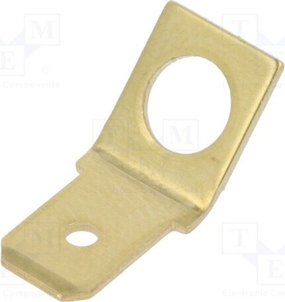 10x Verbinder: flach männlich 0,8mm 6,3mm schraubbar M5 Messing 61-2257-31 -Lötans