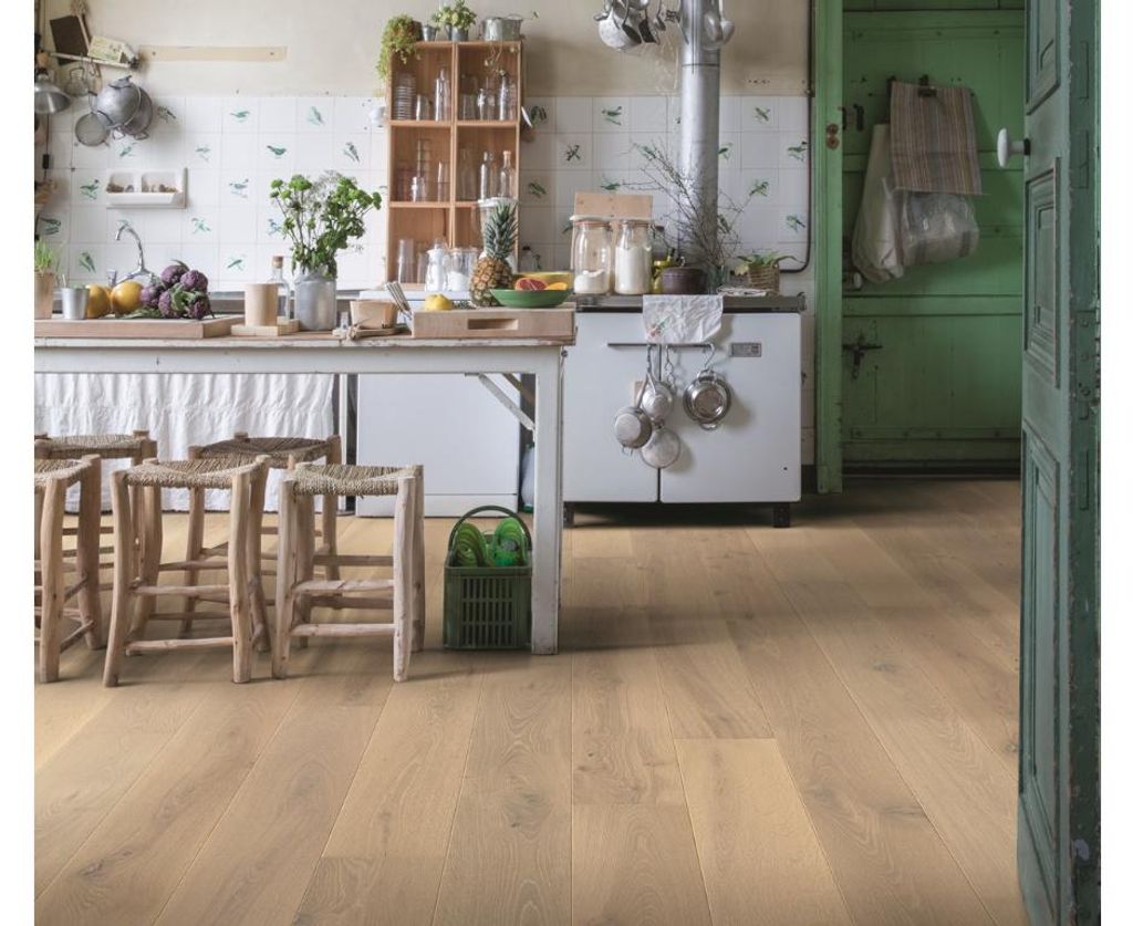 Timefloor | 2,075 m² | Kalkeiche Rustikal 10mm Parkett Landhausdiele Massivholzdielen, Eiche Parkettboden, Naturbelassen, Schiffsboden Optik, Rust...