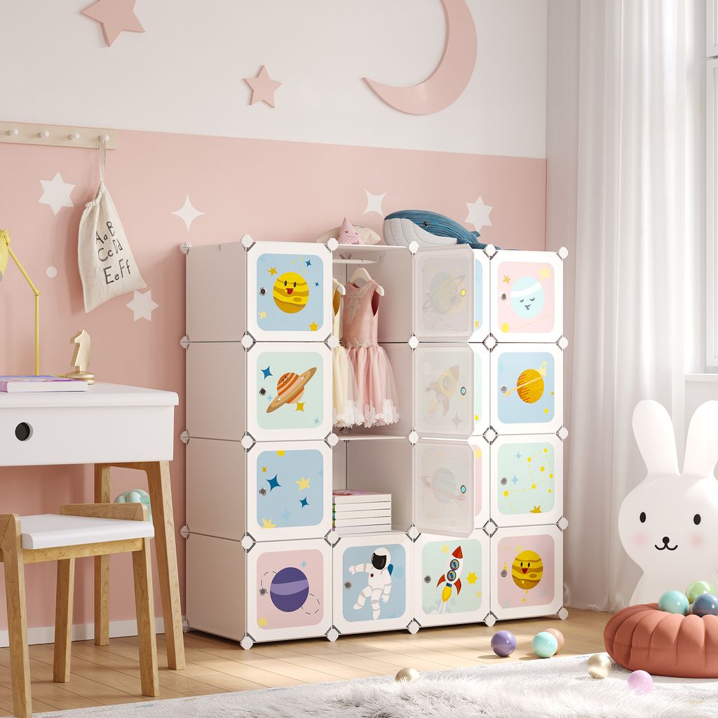 HOME Kleiderschrank Modularer Schrank mit 9 Baby & Kind Babyartikel Baby & Kindermöbel Kinderschränke 